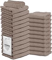 Vista 1 de Paquete de 24 Toallas de Mano Arena 100% Algodón Toalla de Spa – 16x26 pulgadas Toallas Faciales Altamente Absorbentes Gimnasio, Toalla para Cabello