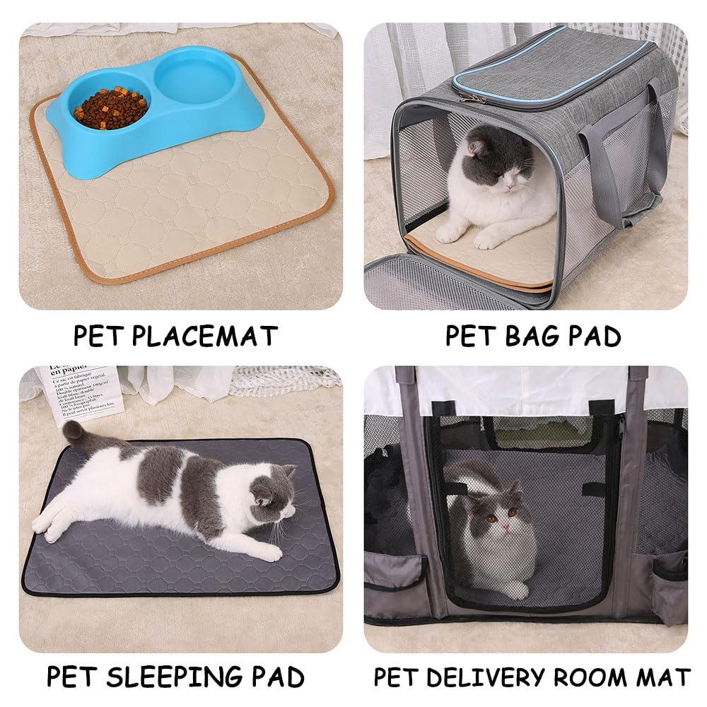 FANSU Set da 2 Tappetino per Cani Lavabili, Assorbenti Tappetini Igienici per Cani, Tappetino per Addestramento del Cane Riutilizzabile, Traversine Cani Semplice (140x100cm,Beige)