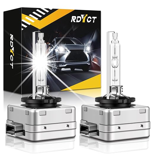 RDYCT D1S 35W 6000K HID Xenon Headlight Bulb Diamond White 12V High Low Beam Head Lights Replacement Bulb,Pack of 2