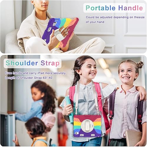 Miniatura 7 de SUPFIVES Funda para iPad de 10 generación 2022, protector de silicona de grado militar mejorado para iPad de 10 generación de 10.9 pulgadas,