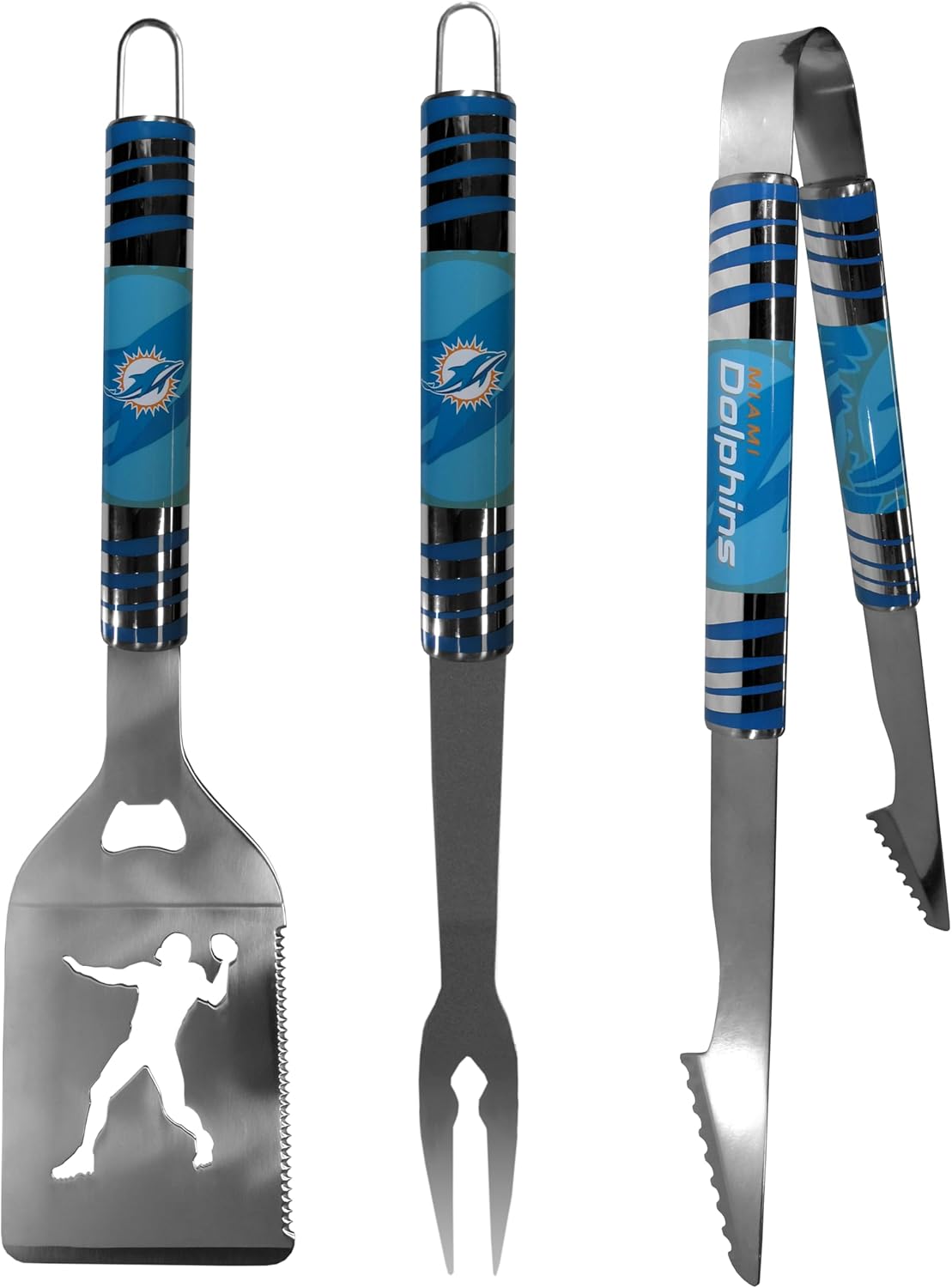 Siskiyou Sports NFL Miami Dolphins 3 pc Tailgater BBQ Tools, One Size, Team Colors