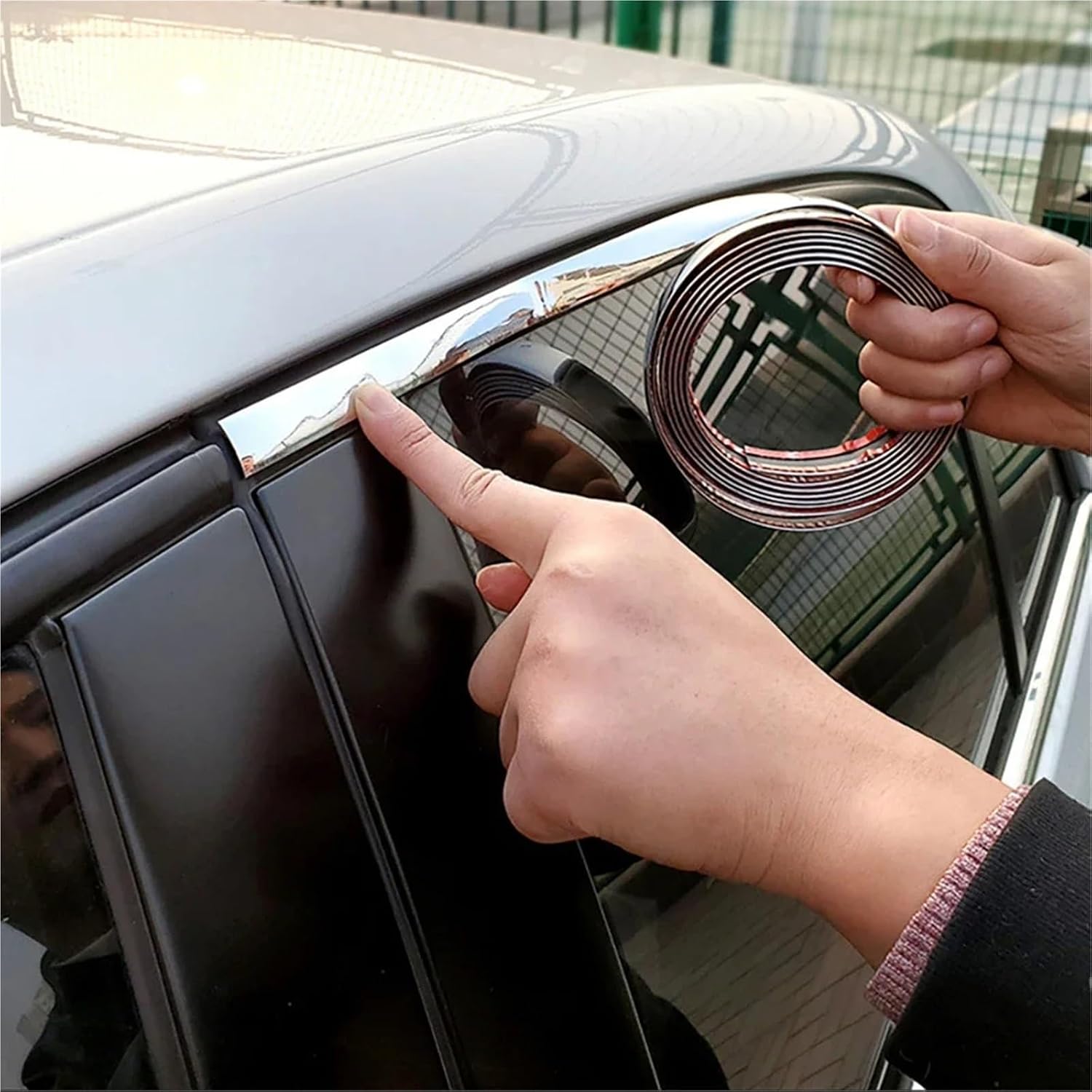 6/8/10/15/20/30mm Automotive Self-Adhesive Side Door Chrome Strip 1pcs(5M 22mm)
