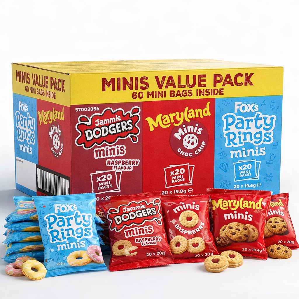 Fox Mini Biscuit Variety Pack 60 Count – Jammie Dodgers, Maryland