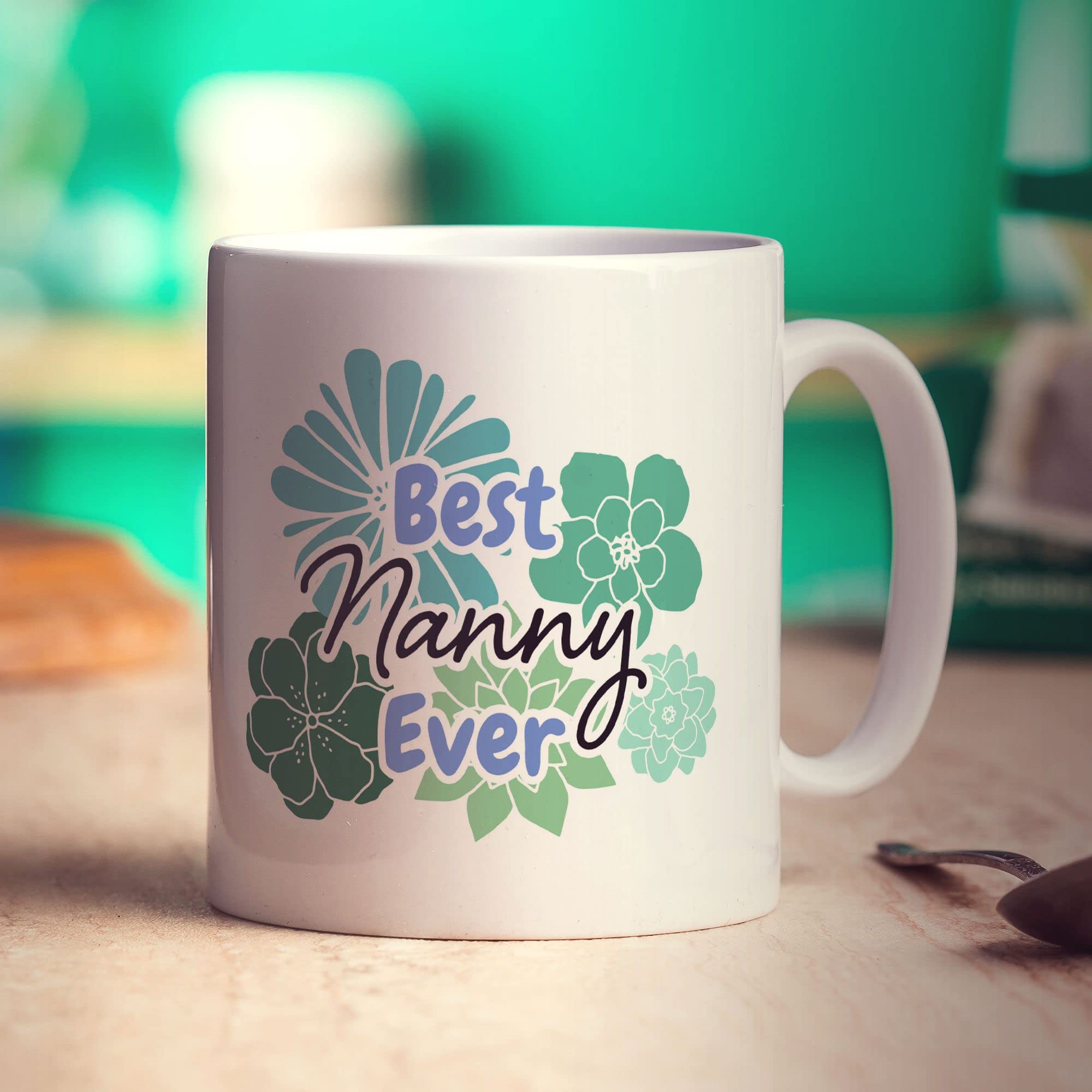 Best Nanny Ever Mug - Gift for Nanny - Present for Birthday, Christmas, Mother's Day - 11oz Ceramic Cup