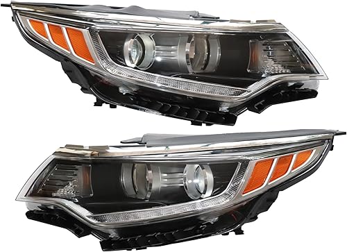 Miniatura 10 de MaldHau Faros delanteros compatibles con 2016 2017 2018 Kia Optima Faro halógeno WLED DRL lámpara montaje de faros delanteros lado conductor carcasa