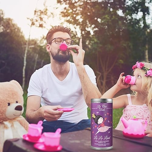 Miniatura 4 de La Tea Dah - Té infantil con flor de manzana dulce  Té de manzana y canela para niños hecho con hojas de té roooibos sin cafeína  Té afrutado para