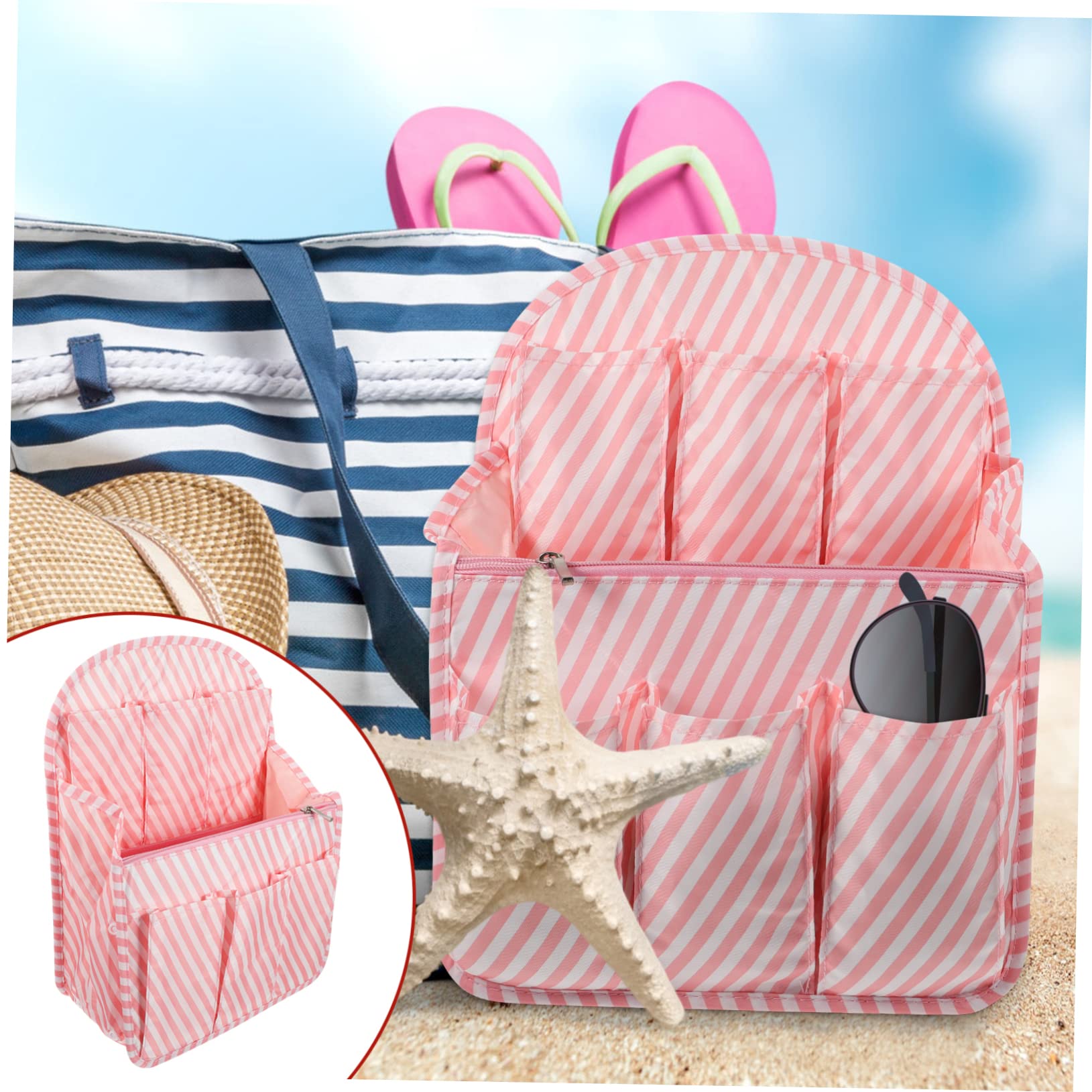 Homoyoyo Mochila De Almacenamiento Delineador Insertar Bolsas De Inserción De Monedero Inserto De Mochila Organizador De Inserción De Bolsa Mochila De Viaje Nylon Rosa