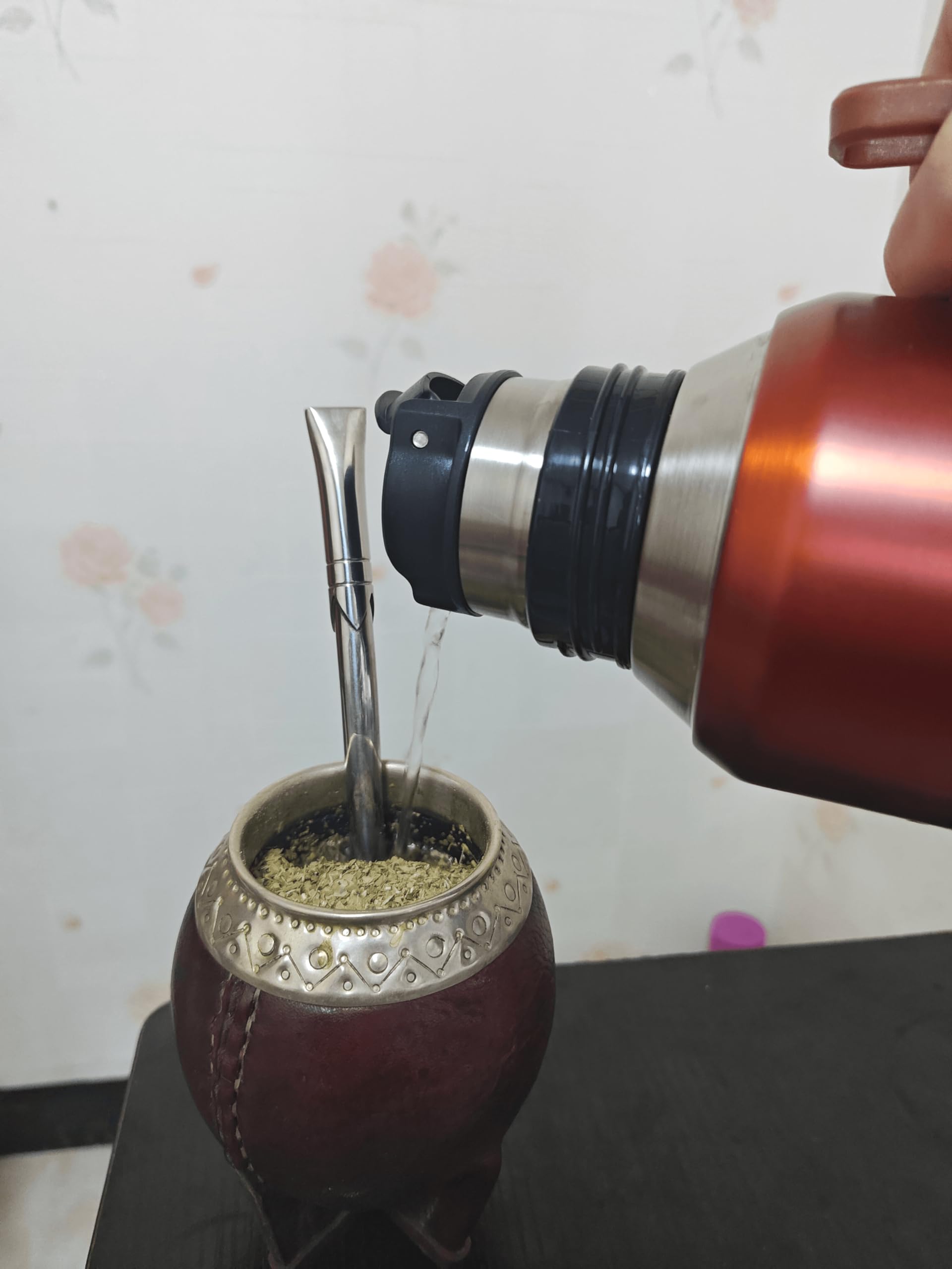 Neue Version Edelstahl vakuumisoliert 1,2 l Mate Tee – kalt für 48 Stunden – 20 Stunden eisgekühlt – spülmaschinenfest – Reisebecher für kalte oder heiße Getränke, BPA-freie Thermoflasche