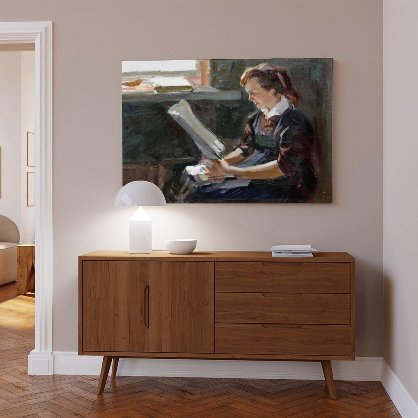 ANFOTCM A. T. K. plakaty na płótnie sztuka ścienna sypialnia biuro pokój dekoracja prezent 50 x 75 cm
