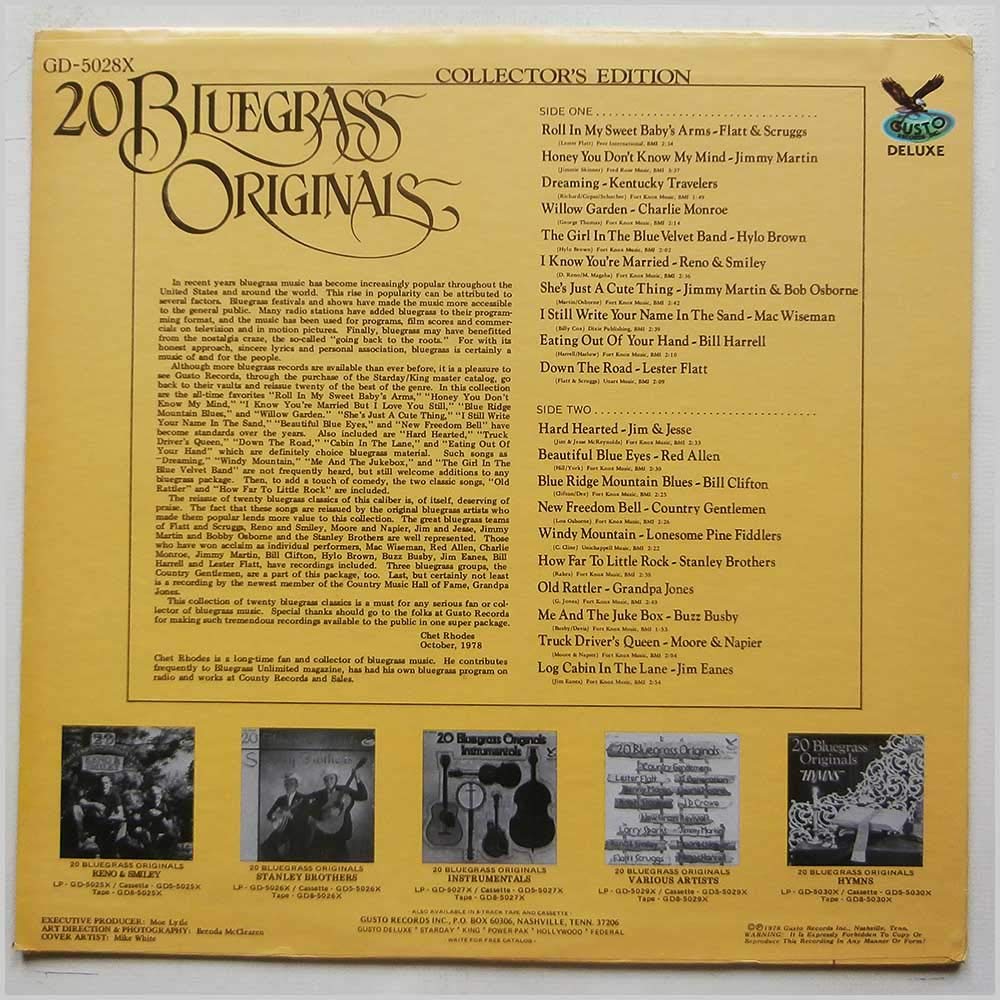20 Bluegrass Originals