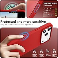 Vista 1517 de GONEZ Funda de silicona para iPhone 15 Pro Max, compatible con Magsafe, protector de cámara + protector de pantalla, forro de microfibra suave Negro