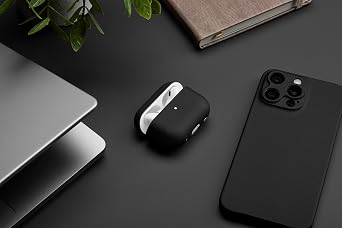 Latercase for AirPods Pro 2 | Ultra-Thin 0.6mm Aramid Fiber Case | Lightweight 6g Hard Shell Slim Protective Cover | Wireless Charging Compatible | Matte Non-Slip Grip | Black Crosshatch