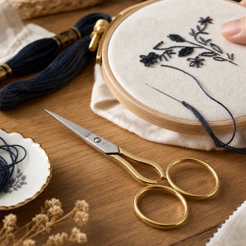DMC 6123/3 Embroidery Scissors - 3-3/4-Inch - Gold/Silver