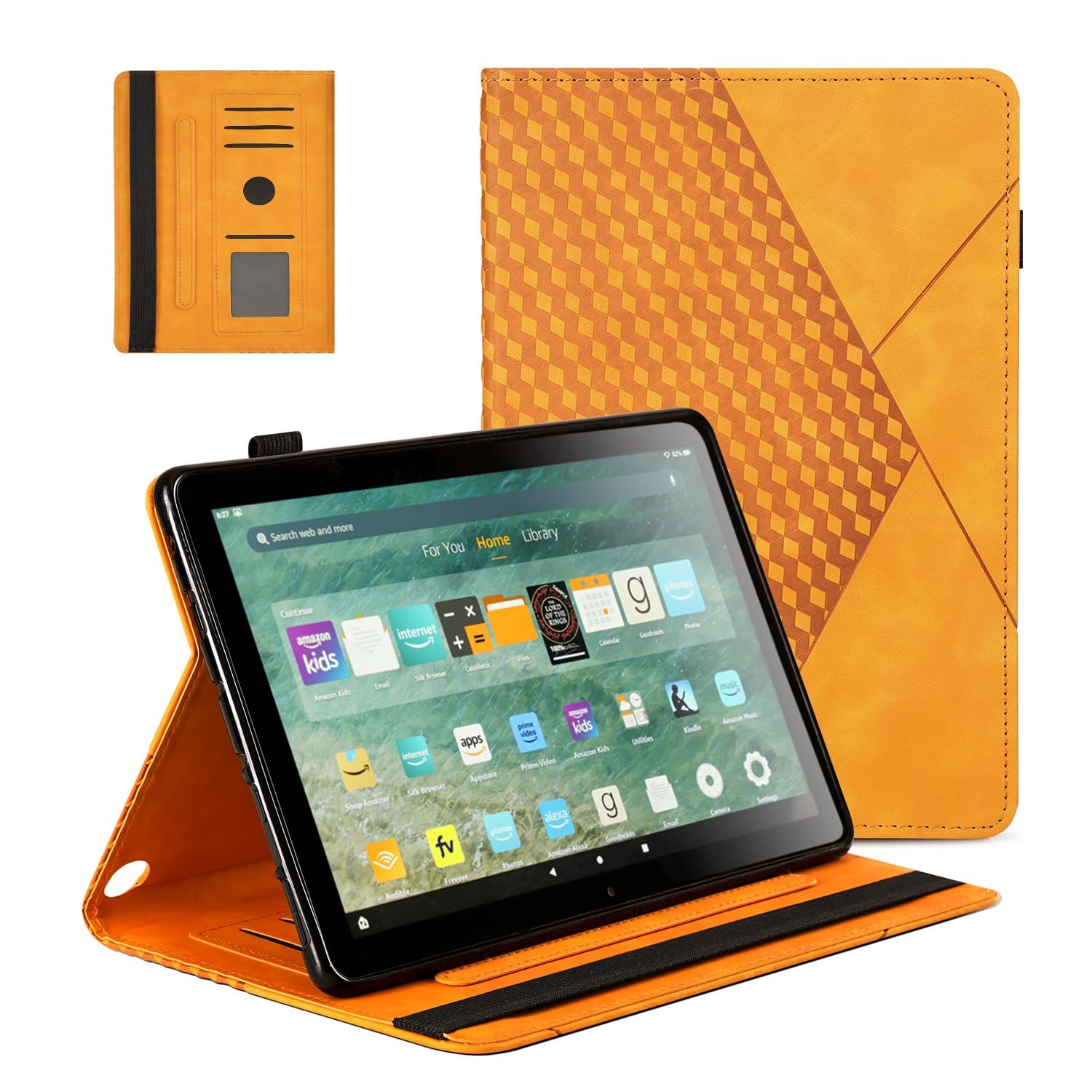 Yingphia for FireMax 11 Case (13th Generation, 2023 Release), Multi-Angle Stand Cover with Card Slots Auto Wake/Sleep, TPU Case for Amazon Fire Max 11 Tablet, Not Fit for Samsung iPad (Khaki)