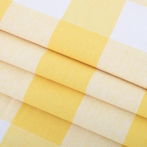 Miniatura 2 de Juego de 2 fundas de almohada decorativas de algodón a cuadros a cuadros con pompones, estilo retro, estilo granja, funda de cojín rectangular