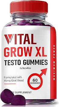 NutraRize Vital Grow XL, Official Vital Grow XL Testo Gummies for Men, Boost Stamina and Confidence Gummy for Mens, Vital GrowXL Male Support Gomitas 60 Gummies