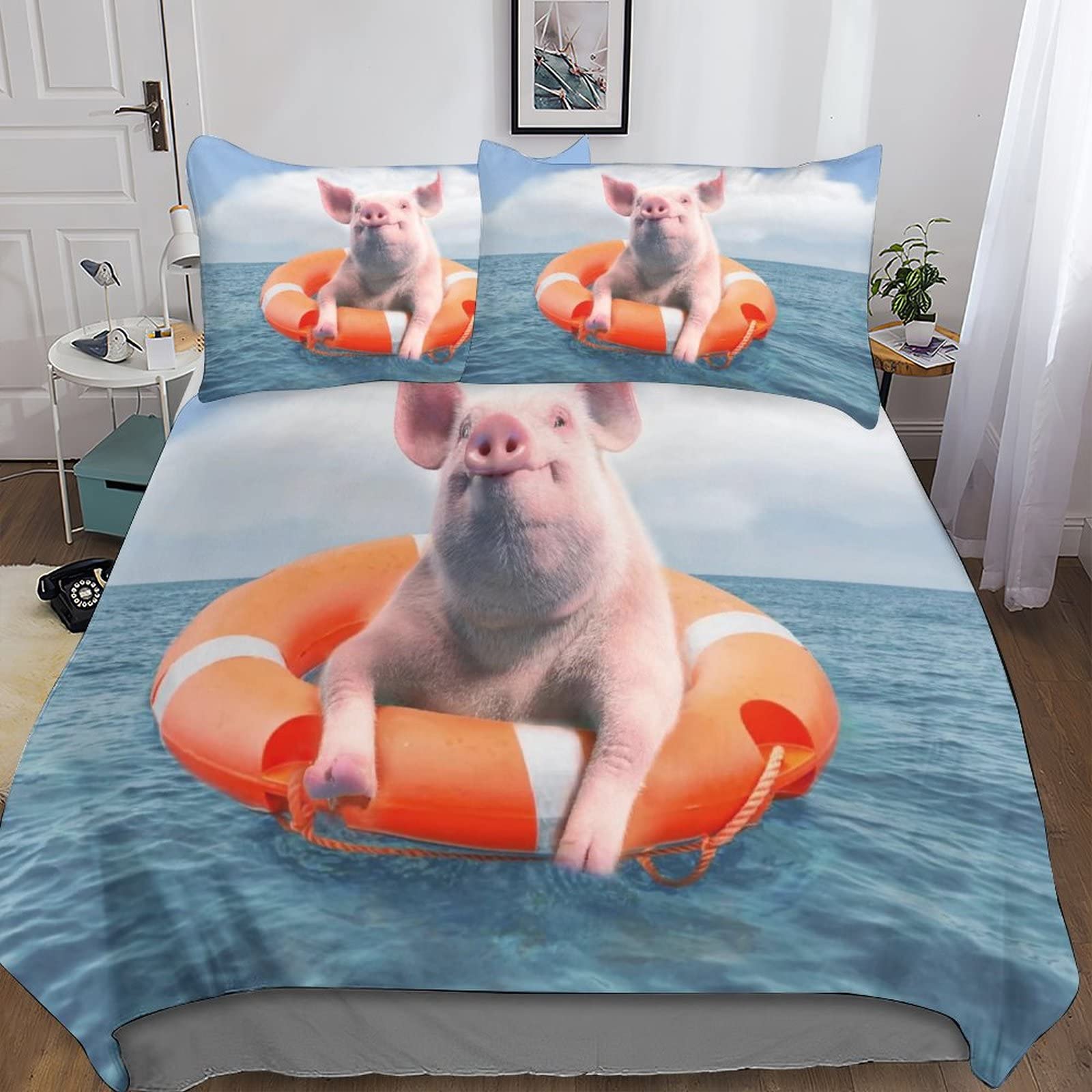 Ensemble de literie Cochon mignon : le cadeau idéal pour ados et filles en lit double