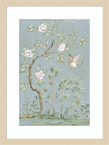 Amanti Art Lienzo decorativo para pared enmarcado de 21 x 16 pulgadas, mural II azul de Julia Purinton, arte de pared de flores, decoración vintage,