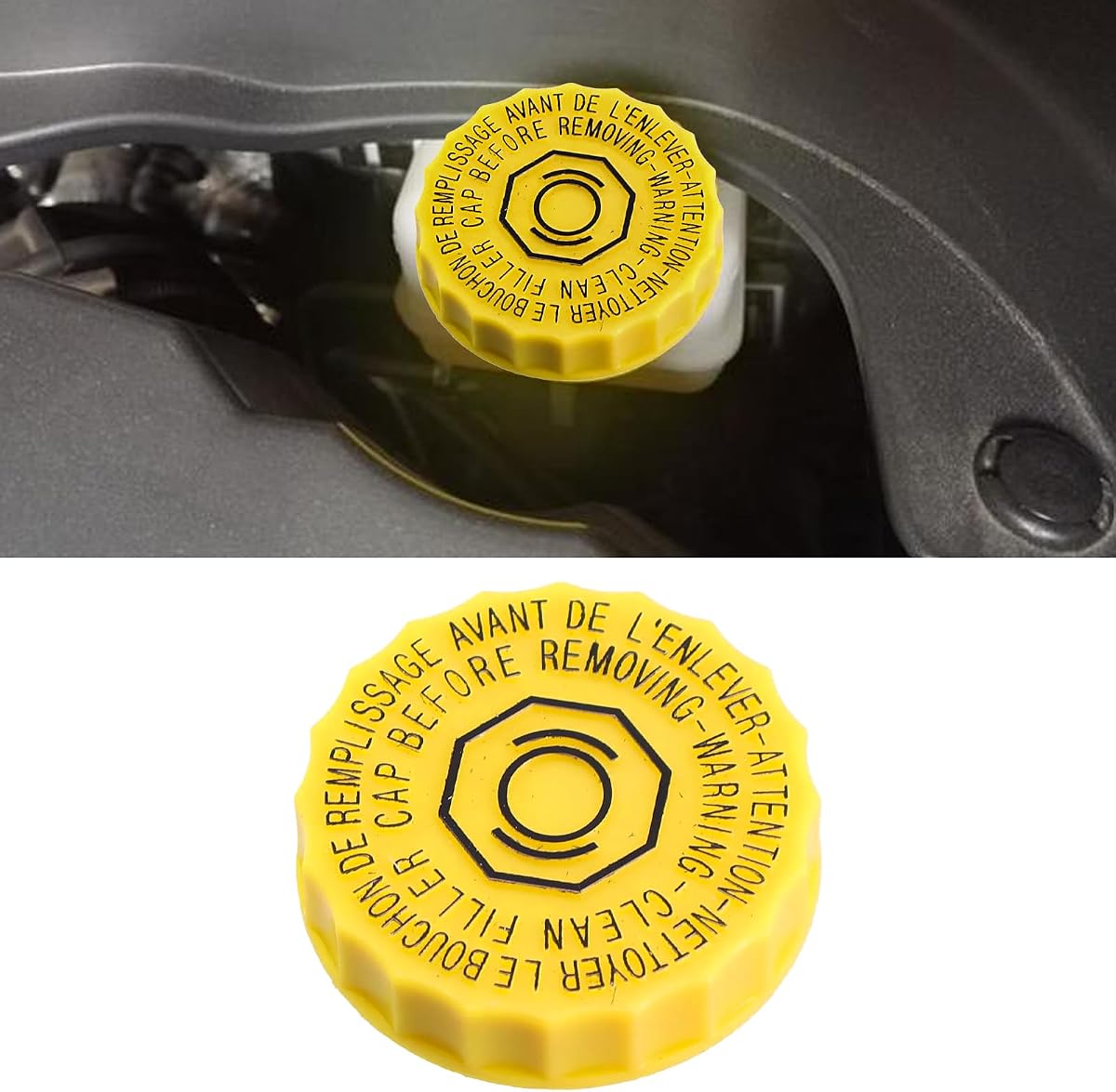 Brake Fluid Cap Replacement OEM #4683656AB 5014518AA Brake Master Cylinder Cap Compatible with 2001-2017 Jeep Wrangler 2009-2020 Dodge Journey 2014-2020 Cherokee 2017-2020 Brake Fluid Reservoir Caps