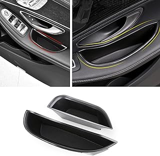 CUCHIYUN GLC W205 Front Row Door Side Organizer Storage Box Compatible with Mercedes Benz 2022 GLC Accessories W205 C300 C450 C63 GLC250 GLC300 GLC350 GLC43 2022 2021-2015