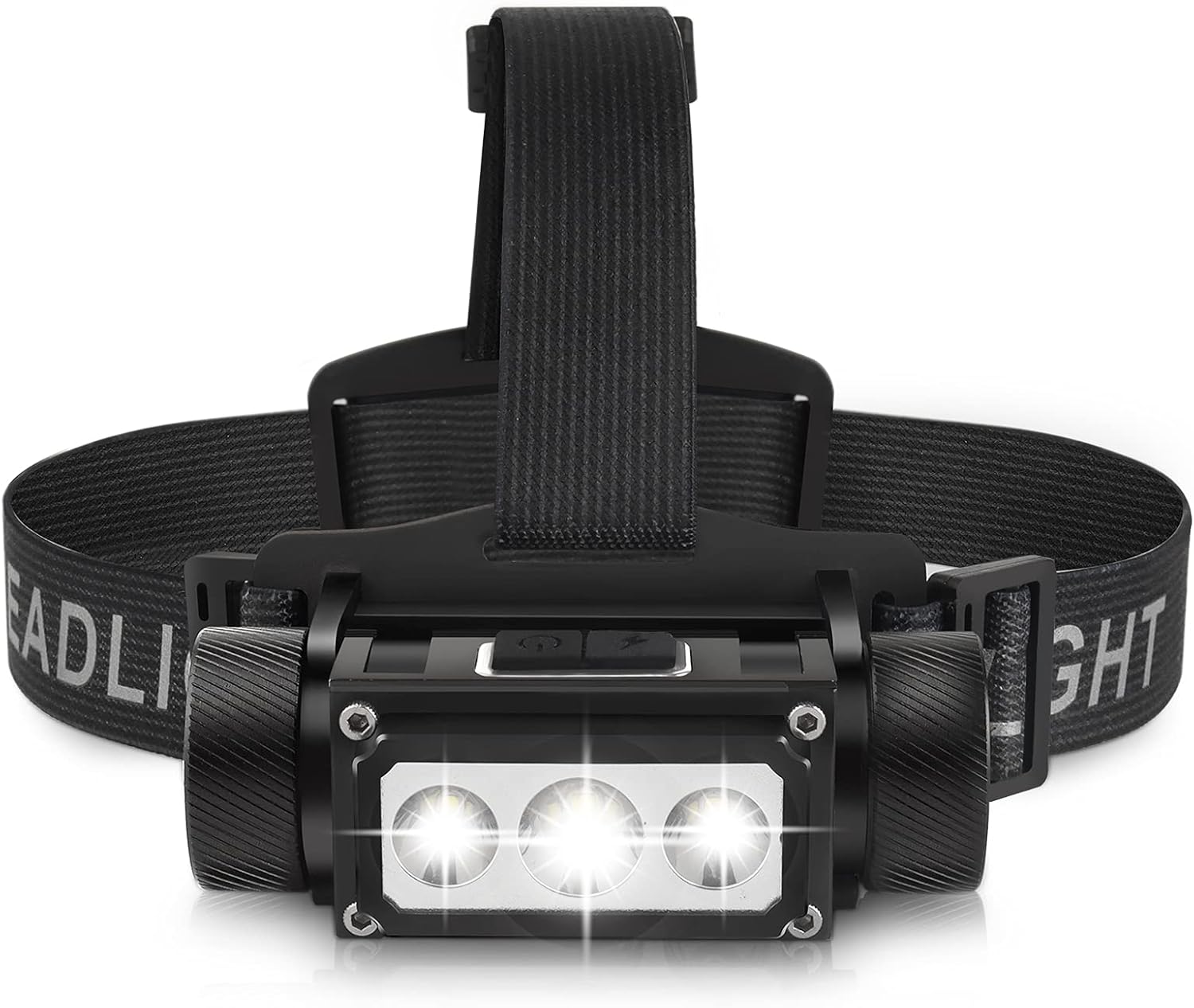 Headlamp Rechargeable, 4000 Lumen Headlamps for Adults, Super Bright LED Headlight Flashlight 6 Modes 160 Degree Adjustable Hardhat Headlamp