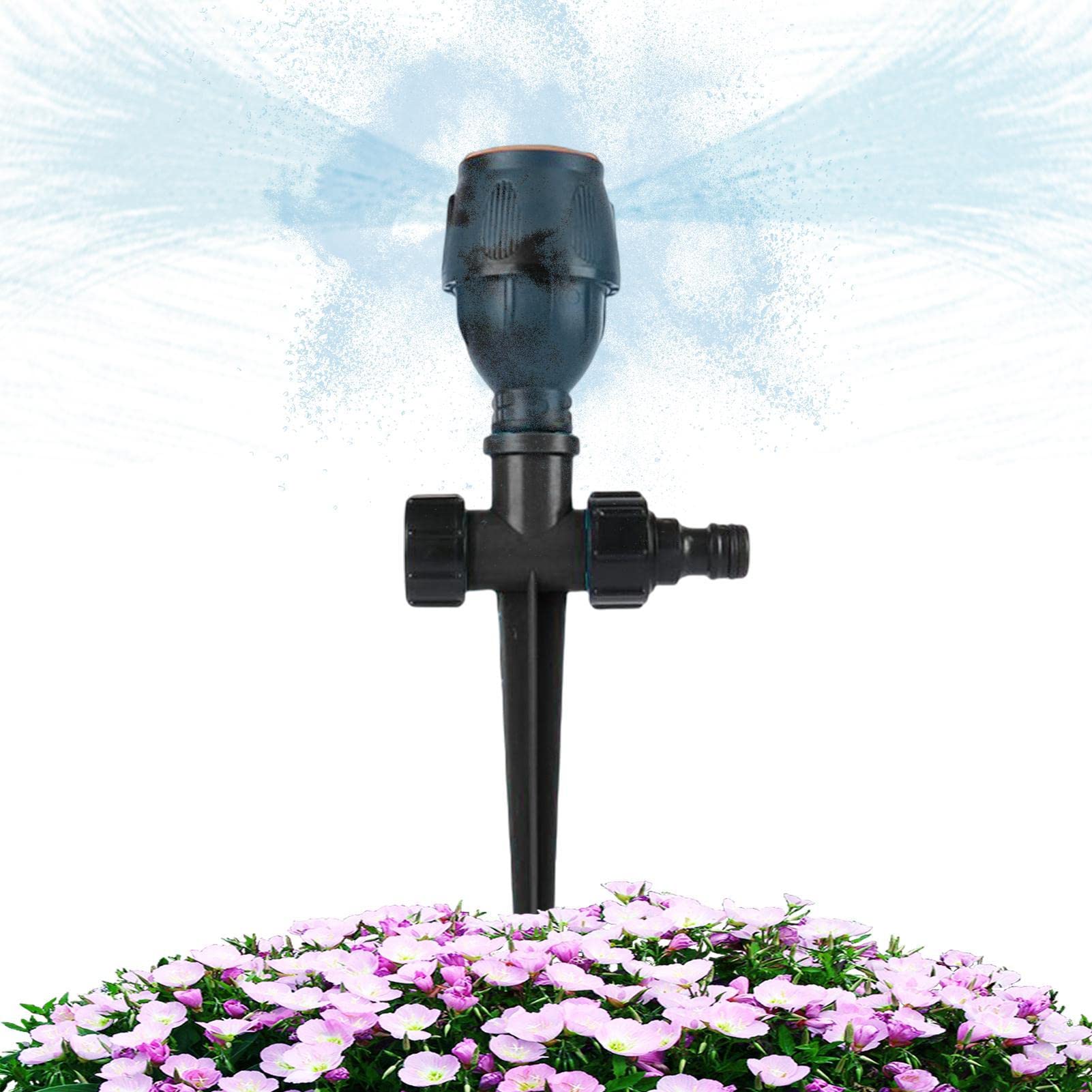 Rasensprenger, Sprinkler mit 360-Grad-Drehung, Teleskop Stativregner für Große Flächen, Automatisches Bewässerungssystem für Hof, Garten, Rasen, Haushalt