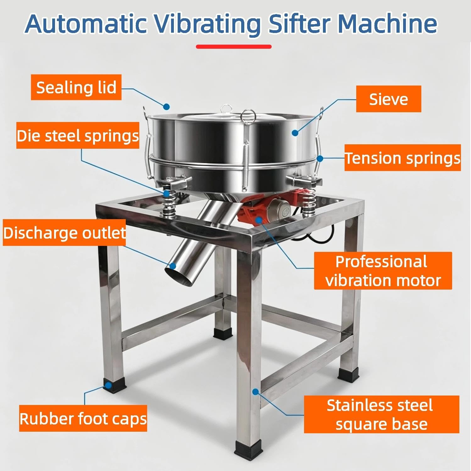 Máquina tamizadora automática de polvo Máquina vibradora de tamices