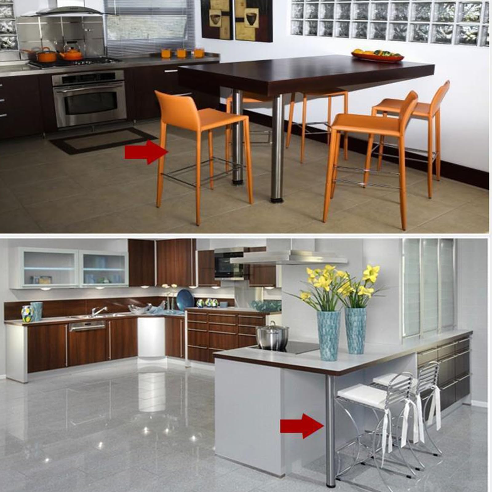 Pies de Muebles Doradas, 4 Patas de Muebles Redondo Ajustables Aleación Aluminio | Proceso de Pintura al Horno Altura: 20-110cm Pata del Armario Baño Aparadores Comedor Soporte 50cm/19.7"