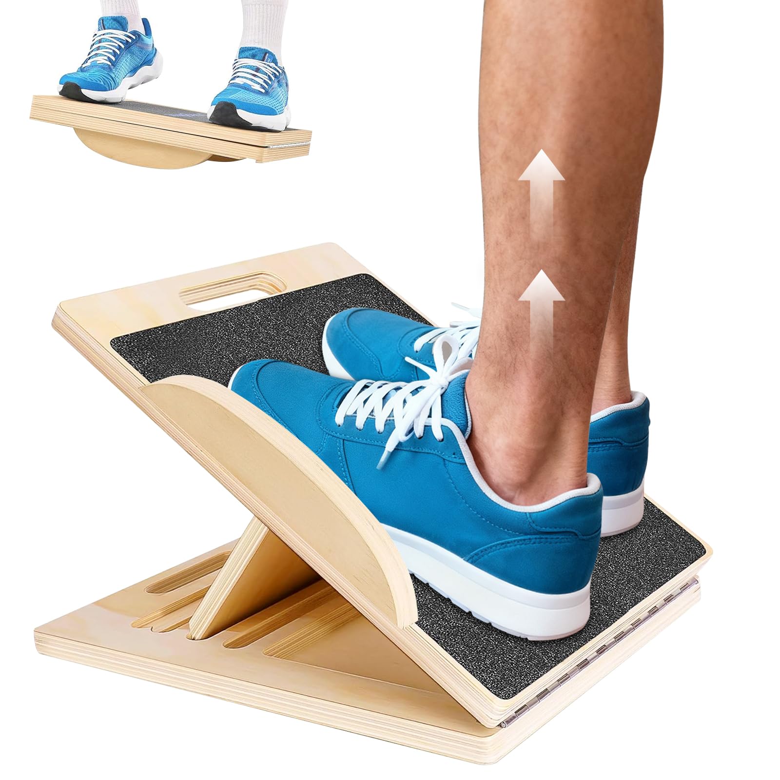 Balance Board e tavola inclinata in legno, allungabile per fisioterapia, allenamento di equilibrio, spessore 1,8 cm, per squat, allungamento muscolare, yoga, allenamento