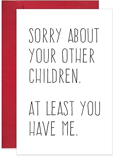 Funny Fathers Day Card Gifts from Daughter Son, Sarcastic Father’s Day Card Gift for Dad, Sorry About Your Other Children