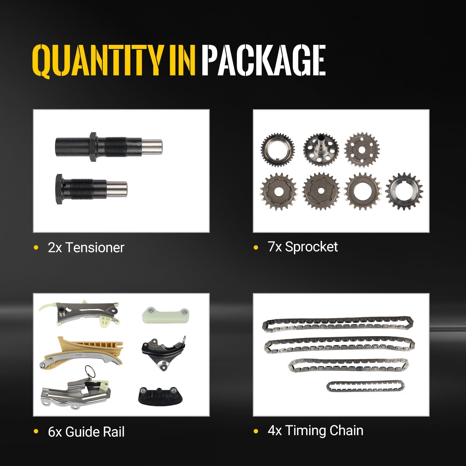 Amazon.com: KUSATEC 9-0398S Engine Timing Chain Kit w/Chain