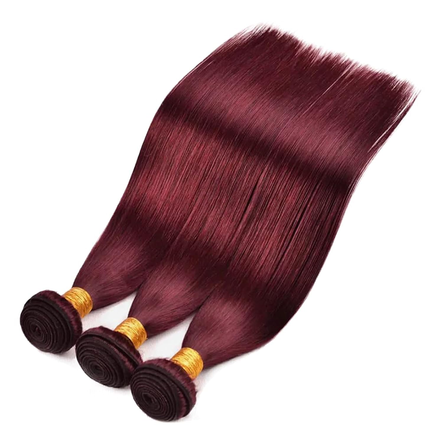 Burgundy Bundles Human Hair Straight Human Hair Bundles 14 16 18 Inch Wine Red 3 Bundles Unprocessed Brazilian Virgin Color #99J Hair Extensions Double Weft 300g Total for Black Women