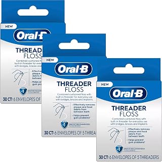 Threader Floss 30 Count: 6 Envelopes of 5 Threaders (Pack of 3)