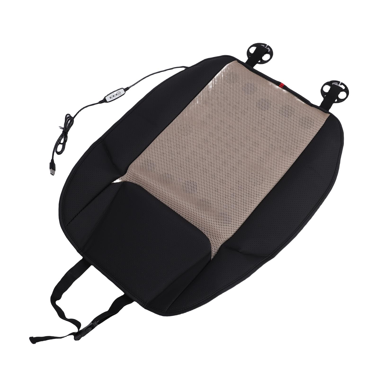 Cuscino per Auto con Raffreddamento Ventilato 3 Impostazioni di Temperatura Connettività USB per Viaggiatori con Camion e (Cuscino schienale)