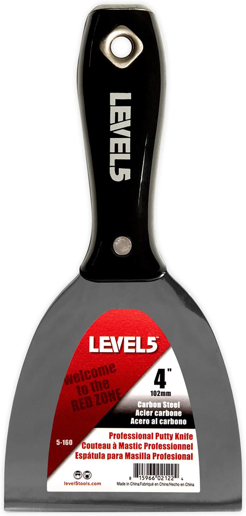Level 5 Tools 5-160 Putty Knife,CS,Nylon Handle,4"