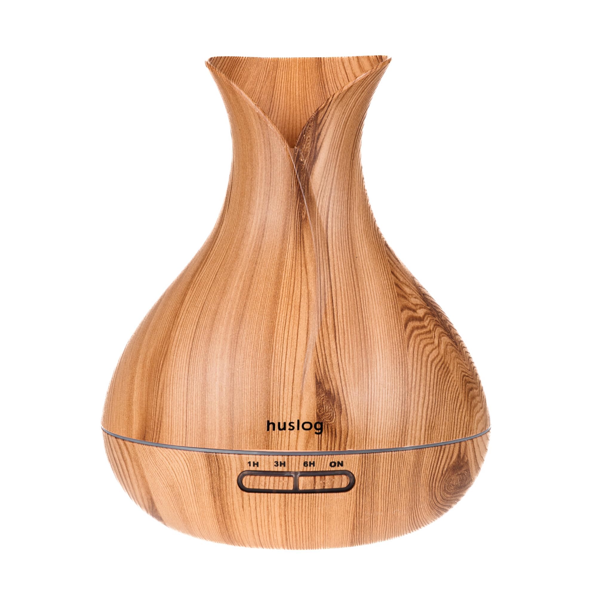 Diffusore di Oli Essenziali 280 ml, Ultrasuoni e Aromaterapia con LED a 7 Colori, Timer, Spegnimento Automatico, Silenzioso ed Energetico, Ideale per Yoga e Camera da Letto, Effetto Legno