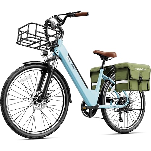 Heybike Cityscape 2.0 Electric Bike for Adults with 1000W Motor Peak,468Wh Removable Battery and up to 50Miles 24MPH,UL Certified 26" Electric Commuter Bike with 7-Speed and Front Suspension.