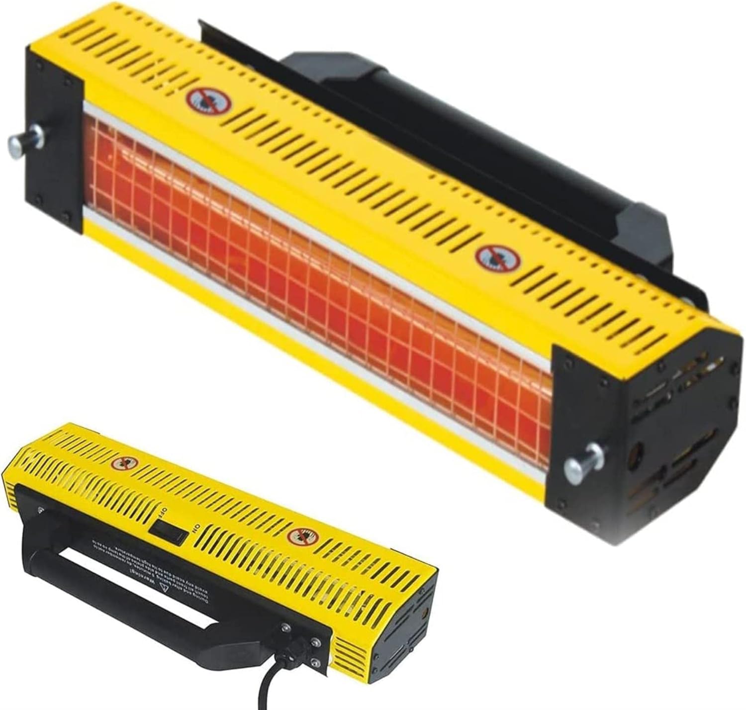 Infrared Paint Curing Lamp 1000W/2000W - Handheld Short Wave Heater for Car Bodywork Repair and Paint Drying, 60-70℃ Temperature, 4m Power Cord, Efficient Curing System