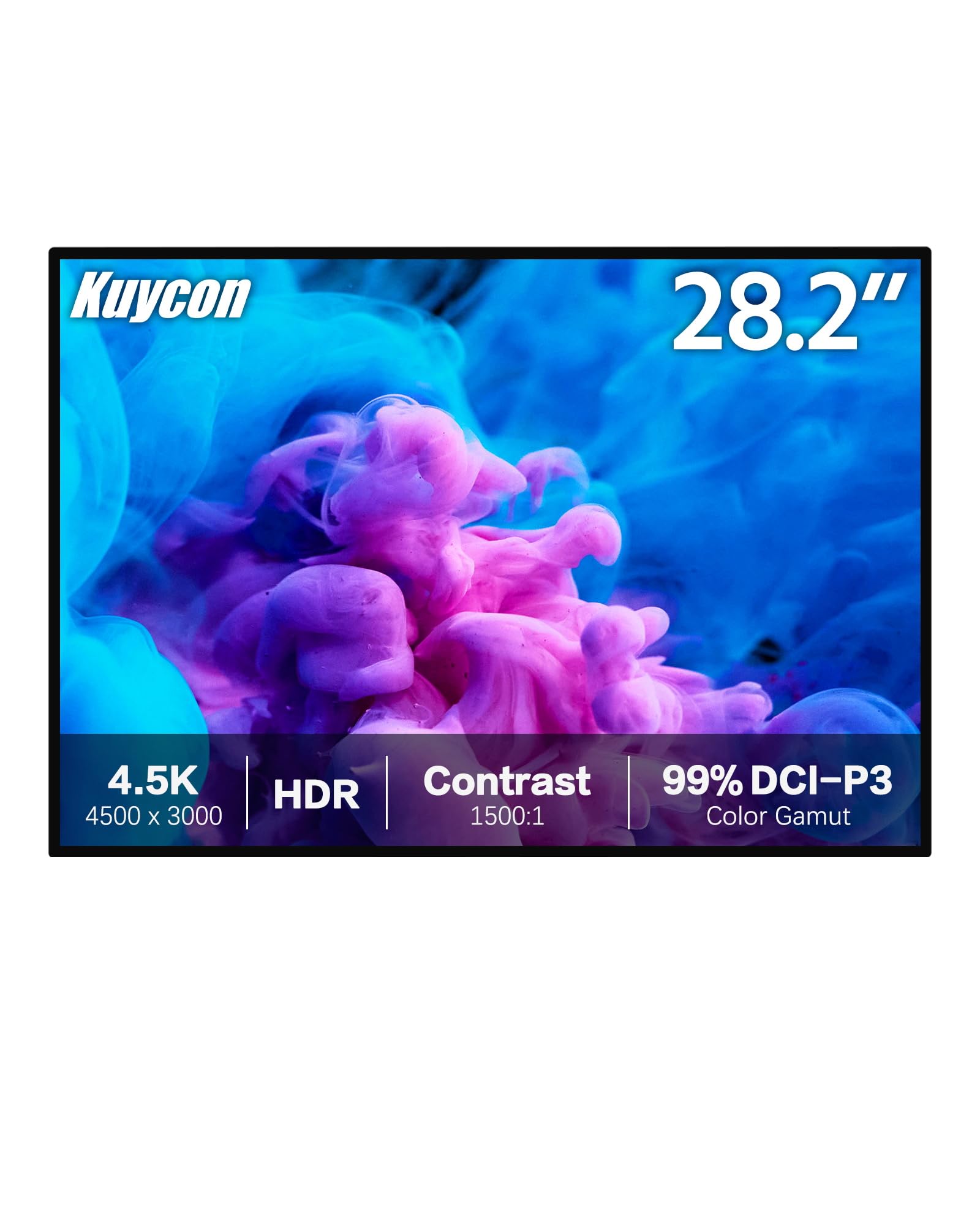 P20 Monitor 28.2 pulgadas 4.5K 4500x3000 formato 3:2, 60Hz, 10 bits 1.07B colores, USB-C 100W carga rápida, altavoces integrados, pantalla brillante ATW, soporte ajustable (Honeycomb - con soporte) — view 10
