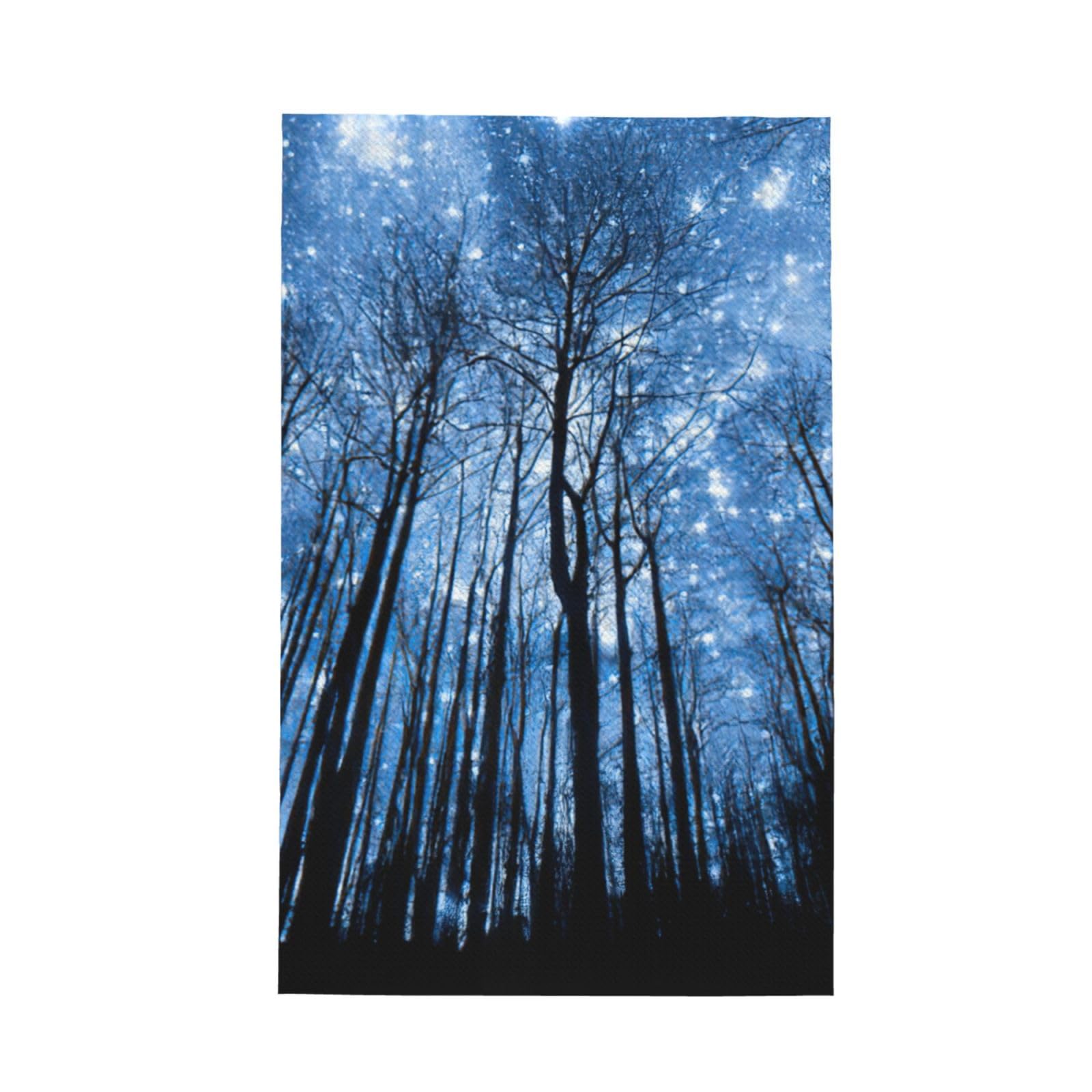 Ckgodgf Black Starry Night Sky Print Absorbent Waffle Dishcloths,Kitchen Towels With Hanging Loops,Tea Towels.