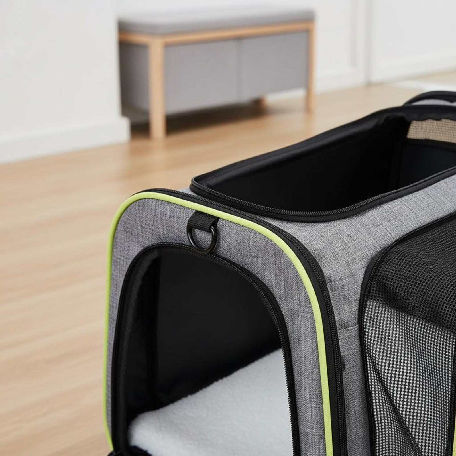 Baoblaze Transportín Expandible Mochila para Mascotas Mochila para Gatos Mochila para Perros Bolso de Viaje Expansión Trasera Tipo y Múltiples Aberturas de, Túnel Único