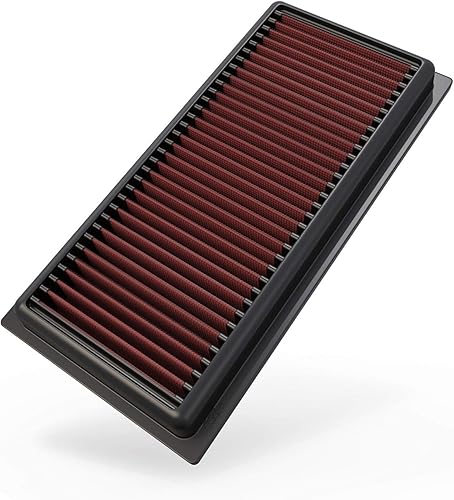 K&N Filtro de aire del motor reutilizable, limpia cada 75,000 millas, lavable, Filtro de aire de repuesto para automóvil compatible 2012-2019