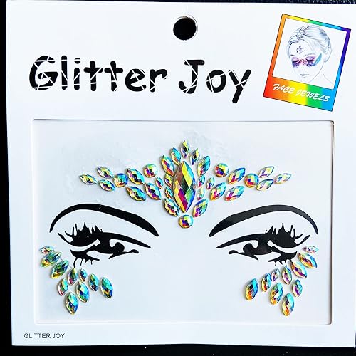 Miniatura 6 de Joyas de gemas faciales, calcomanías de tatuaje de joyas faciales para festivales, gemas corporales pegadas en la cara, tatuajes faciales temporales