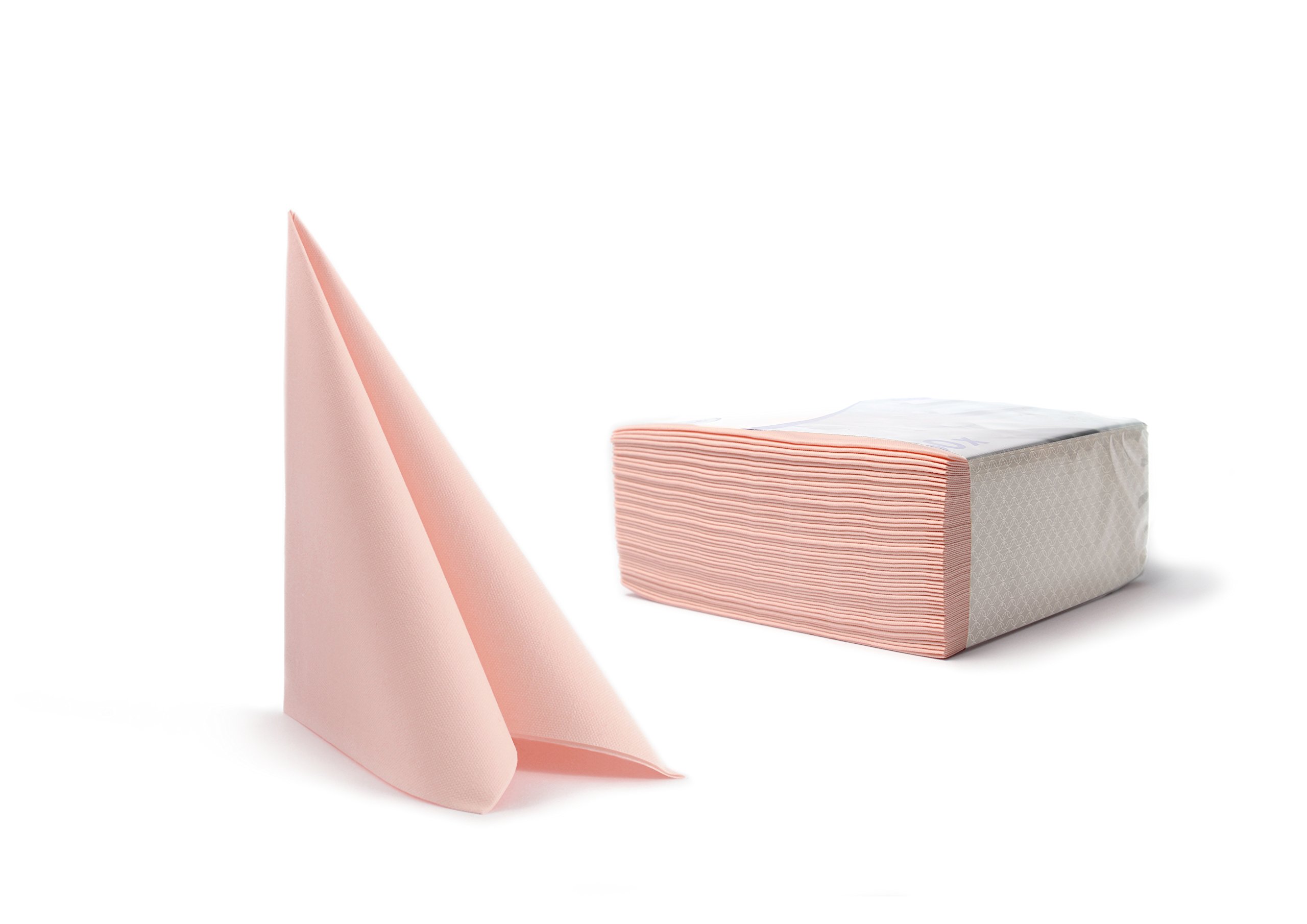 Lot de 50 Serviettes Chic Airlaid - De qualité supérieure - Toucher Lin - Rose Clair - 40 x 40 cm