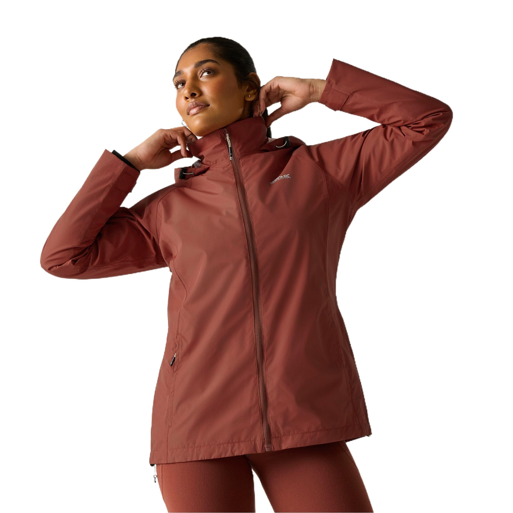 Regatta Women's Daysha II Waterproof Hooded Shell Jacket in Burnt Orange | Size: 12
