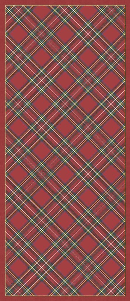 Tapis de cuisine rouge vilber Wales lavable pour couloir et salon
