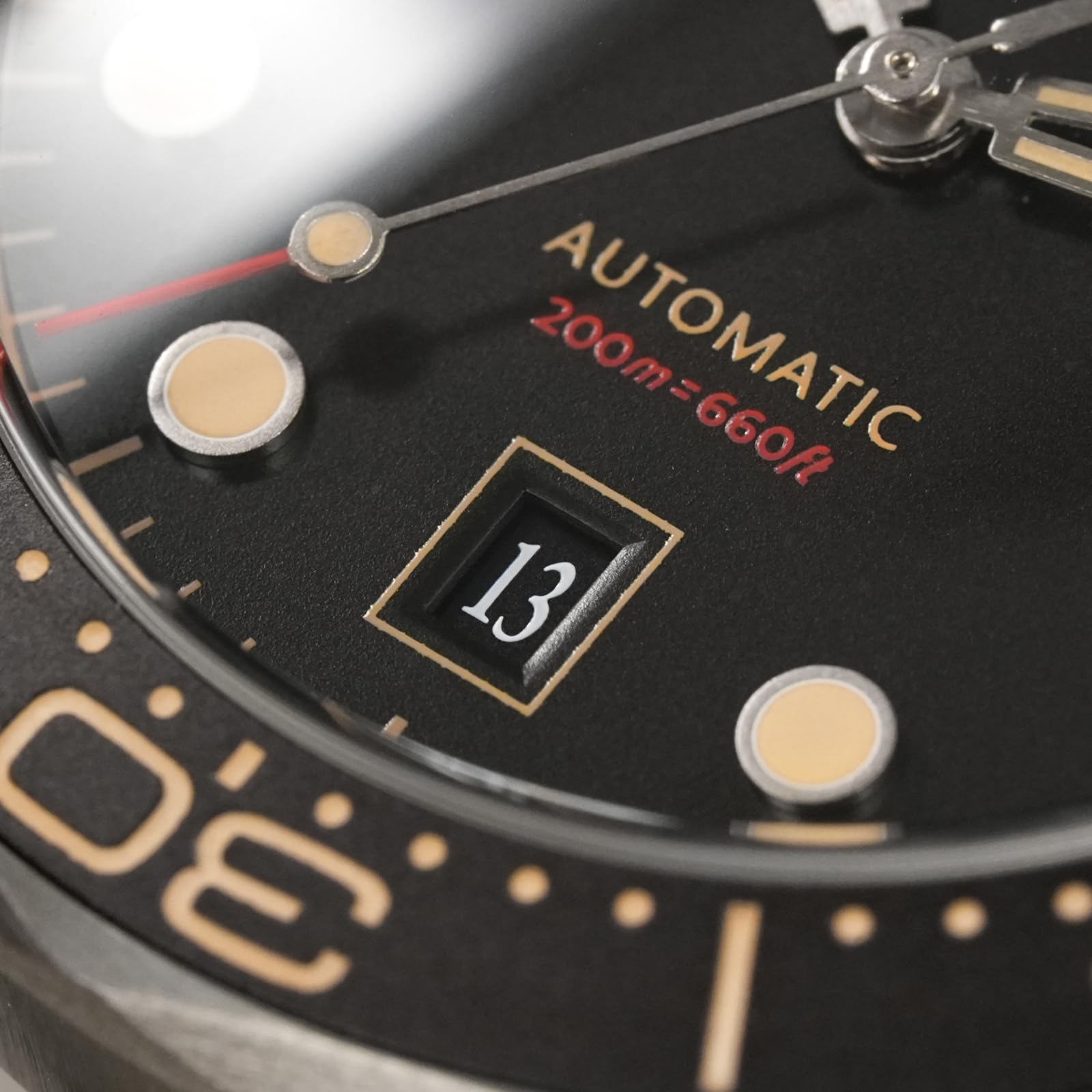 watchdives Relojes Automáticos para Hombres WD007, Reloj de Buceo NTTD de Titanio NH35 Reloj de Pulsera con Cristal de Zafiro Abovedado Resistente al Agua hasta 100 m