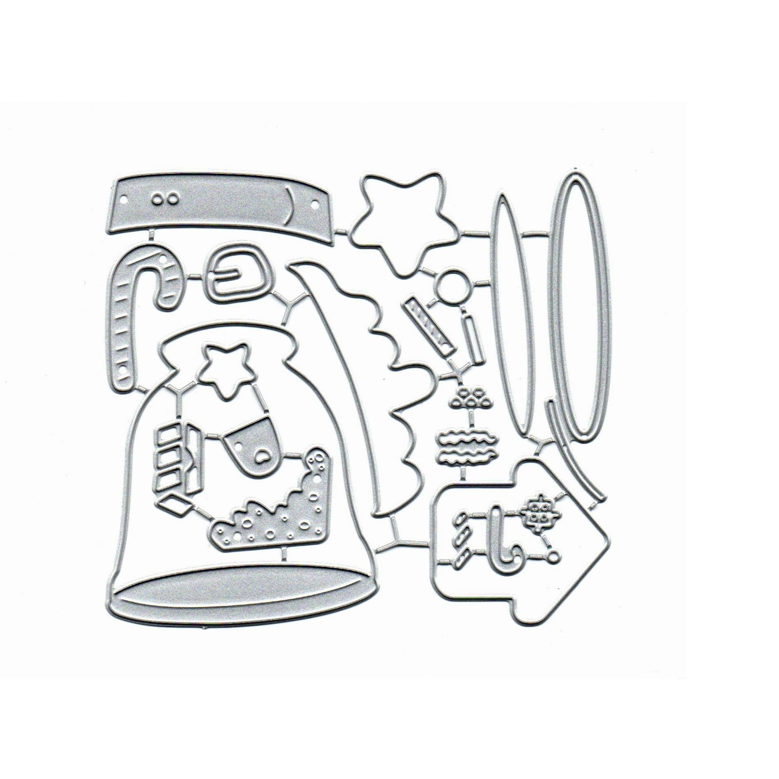 Metall-Stanzformen Set - Weihnachtsmotive Mit Schaf & Schneeflocken | Für Scrapbooking & Karten