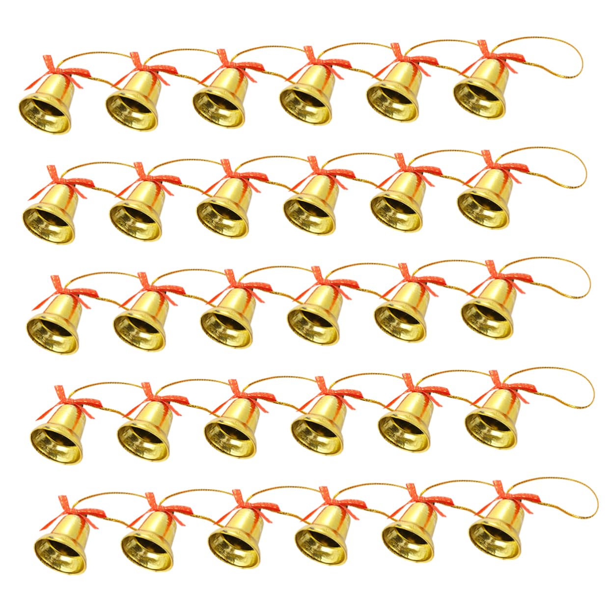 ULDIGI 50pcs Bowknot Ornaments for Christmas Tree Decoration Elegant Mini Hanging Bells for Parties Weddings and Holiday Events Chic Design for Festive Atmosphere