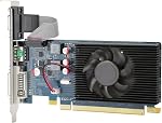 HD6450 Carte graphique de jeu, 2G 64bit DDR3 PCI Expression 3.0 Ordinateur de bureau de la carte graphique 600MHz 3D API pour DirectX 11 Accessoires de bureau